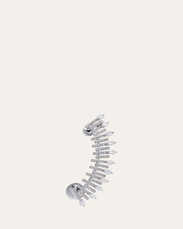 Spiked Diamonds Climber Earring, Single, Left